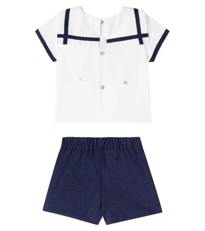 La Coqueta Baby Antonio Top And Shorts In White