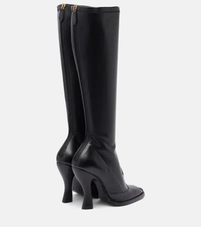Etro Studded Leather Knee-high Boots In Black