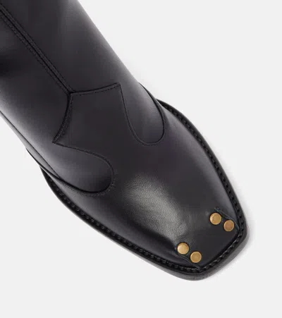 Etro Studded Leather Knee-high Boots In Black