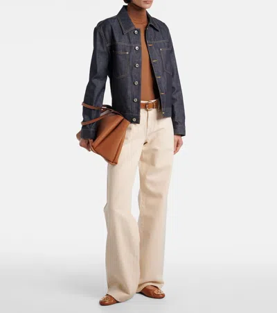 Tory Burch Leather Reva Travel Ballet Flats In Brown