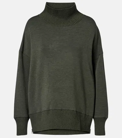 Varley Barker Jersey Turtleneck Sweater In Green