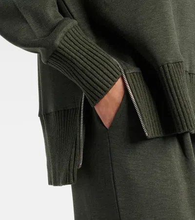 Varley Barker Jersey Turtleneck Sweater In Green