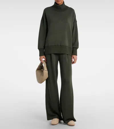 Varley Barker Jersey Turtleneck Sweater In Green