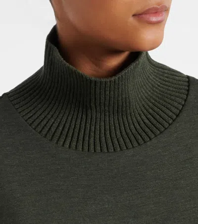 Varley Barker Jersey Turtleneck Sweater In Green