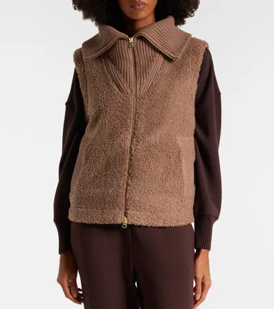 Varley Aspen Funnel-neck Gilet In Brown