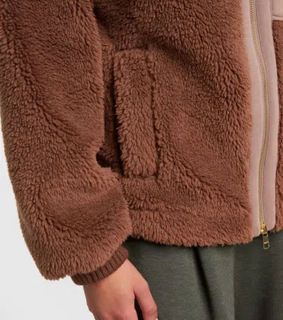 Varley Womens Lowell Sherpa Fleece Jacket Carafe In Brown