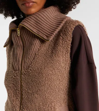 Varley Aspen Funnel-neck Gilet In Brown