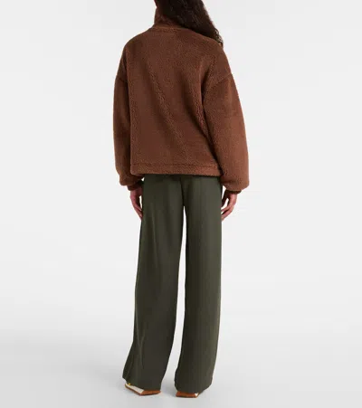 Varley Womens Lowell Sherpa Fleece Jacket Carafe In Brown