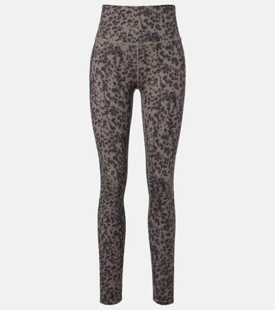 Varley Freesoft Cheetah-print High-rise Leggings In Black