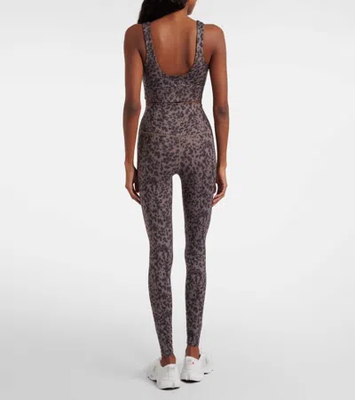 Varley Freesoft Cheetah-print High-rise Leggings In Black