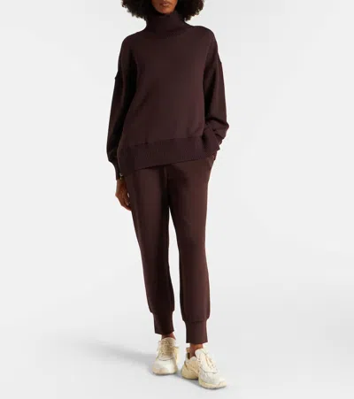 Varley Barker High-neck Stretch-jersey Sweatshirt In Burgundy