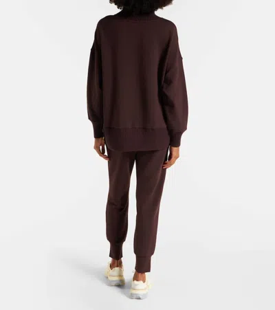 Varley Barker High-neck Stretch-jersey Sweatshirt In Burgundy