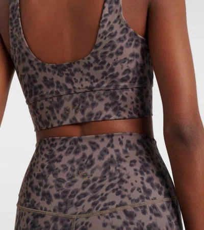 Varley Freesoft Cori Cheetah-print Sports Bra In Black