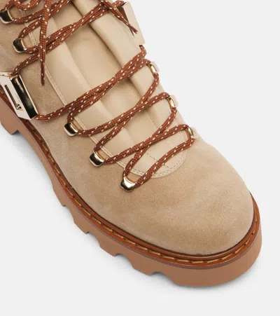 Roger Vivier Viv' Rangers Suede Lace-up Boots In Multi