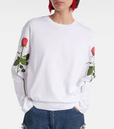 Simone Rocha Printed Cotton Jersey T-shirt In Multi