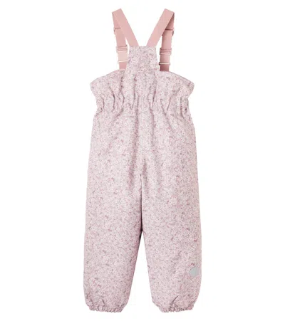 Wheat Sal Floral Ski Overall In Purple