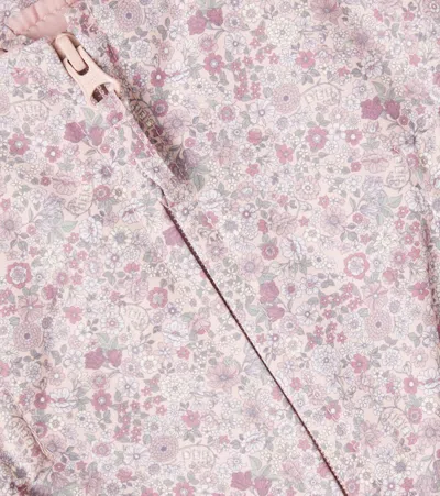 Wheat Sal Floral Ski Overall In Purple