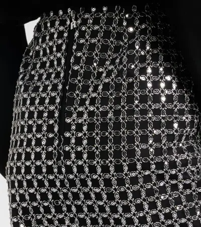 Rotate Birger Christensen Beaded-embellishment Midi Skirt In Black