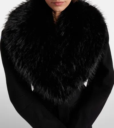 Rotate Birger Christensen Belted Wool Coat In Black