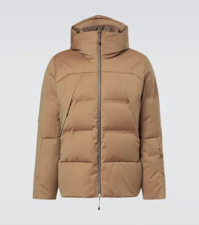 Sease Nordend Wool-blend Down Jacket In Brown