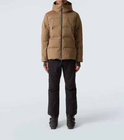 Sease Nordend Wool-blend Down Jacket In Brown