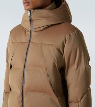 Sease Nordend Wool-blend Down Jacket In Brown