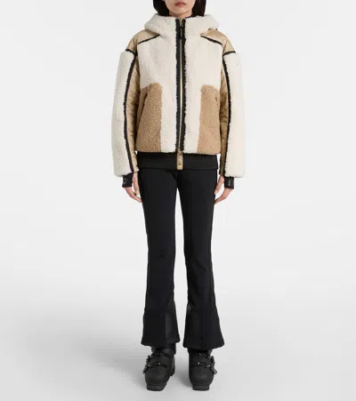 Bogner Kora Combo Teddy Ski Jacket In Animal Print