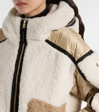 Bogner Kora Combo Teddy Ski Jacket In Animal Print