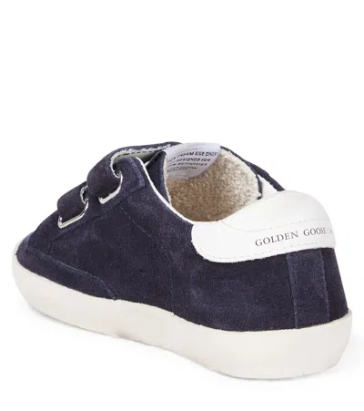 Golden Goose Old School Sequined Suede Sneakers In Blue