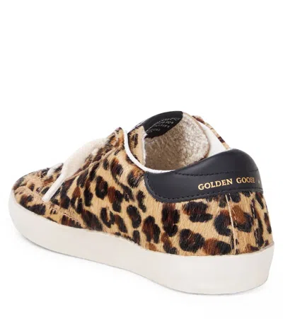 Golden Goose Super Star Leopard-print Calf Hair Sneakers In Multi