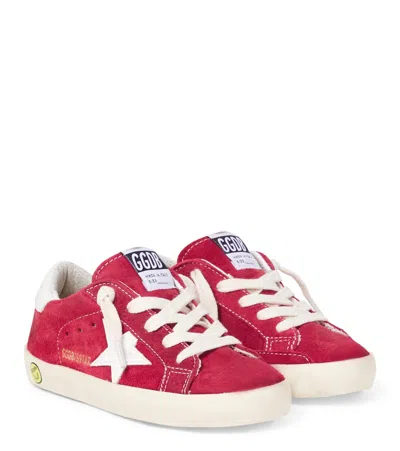 Golden Goose Super Star Suede Sneakers In Red