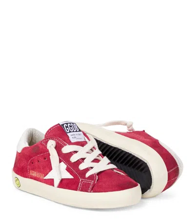 Golden Goose Super Star Suede Sneakers In Red