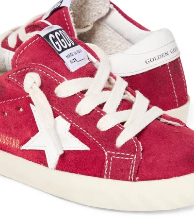 Golden Goose Super Star Suede Sneakers In Red