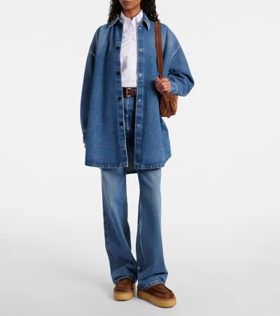 Prada Shearling-lined Suede Loafers In Brown