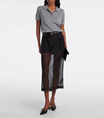 Tory Burch Double T Buckle Slingback Mary Jane Kitten Heel Pump In Black