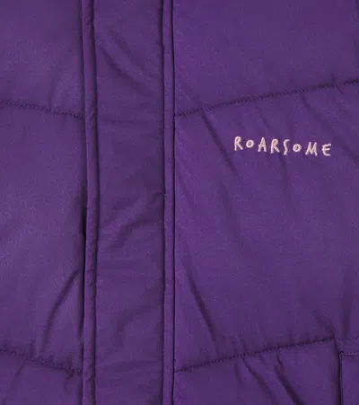 Roarsome Colorblocked Puffer Jacket In Purple