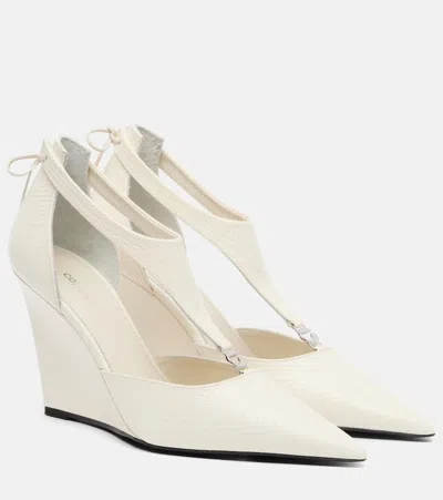 Coperni 70 Leather Wedges In White