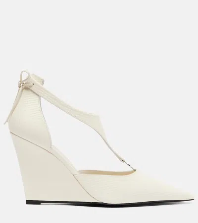 Coperni 70 Leather Wedges In White