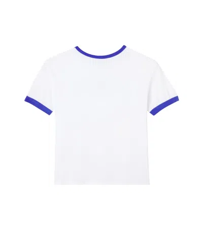 Vilebrequin Logo Cotton Jersey T-shirt In Blue