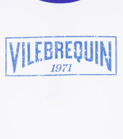 Vilebrequin Logo Cotton Jersey T-shirt In Blue
