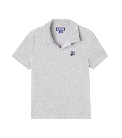 Vilebrequin Cotton Terry Polo Shirt In Gray