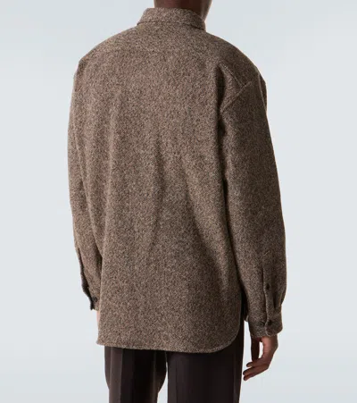 Dries Van Noten Wool And Cotton-blend Tweed Overshirt In Gray