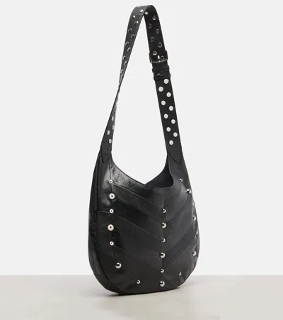 Valentino Hoboho Large Studded Leather Shoulder Bag In Black