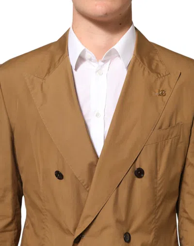 Dolce & Gabbana Brown Taormina Double-breasted 2 Piece Suit In Brown