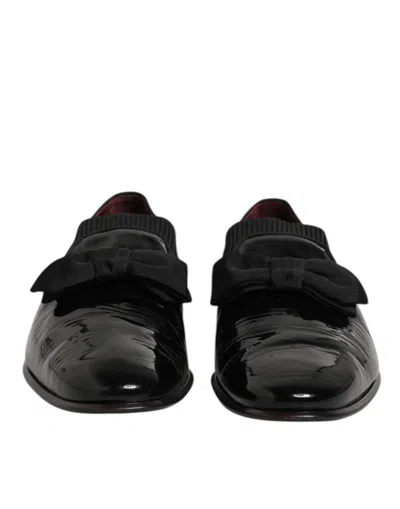 Pre-owned Dolce & Gabbana Leather Loafers Men Formal Dress Men's Shoes () In Black