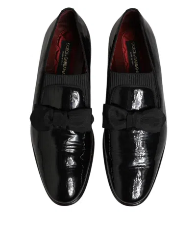 Pre-owned Dolce & Gabbana Leather Loafers Men Formal Dress Men's Shoes () In Black