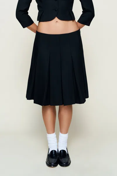 Danielle Guizio Ny Maelie Low Rise Skirt In Black