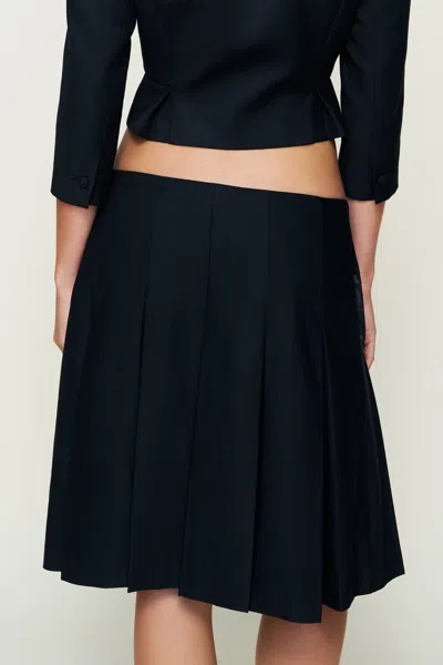 Danielle Guizio Ny Maelie Low Rise Skirt In Black