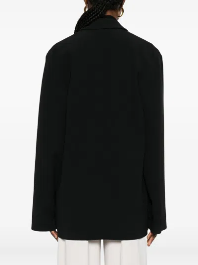 Alberta Ferretti Tailored Black Jacket With Boxy Silhouette In Black