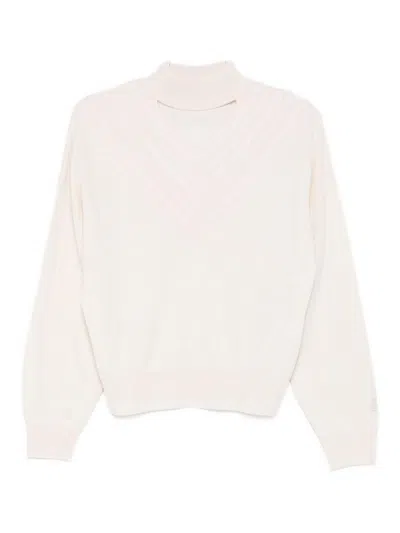 Blugirl Beige Wool And Cashmere Blend Sweater In Neutral